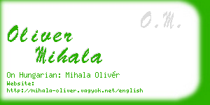 oliver mihala business card